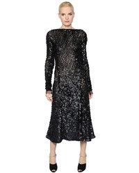 Nina Ricci Sequined Silk Tulle Dress