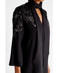 Etro Wool Crepe Dress With Sequins