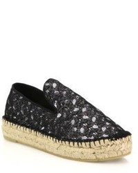 Black Sequin Espadrilles