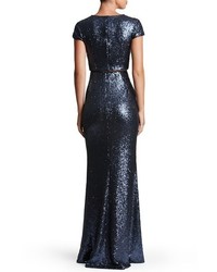 Dress the Population Cara Sequin Two Piece Gown