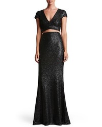 Dress the Population Cara Sequin Two Piece Gown