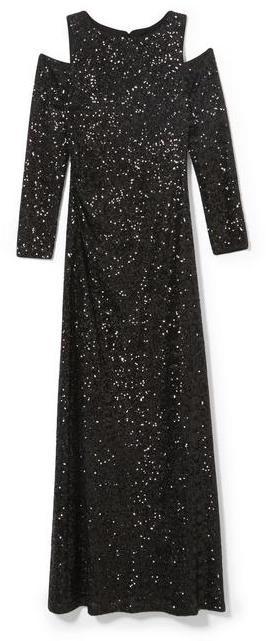 vince camuto black sequin dress