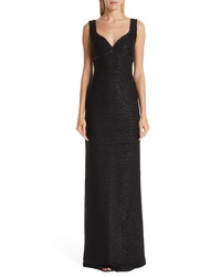 St. John Collection Links Sequin Knit Gown