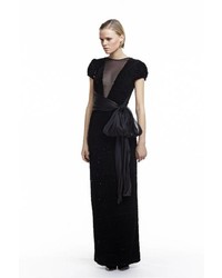 Plakinger Black Sequin Gown