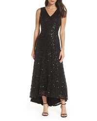 Morgan & Co. Sequin Lace Highlow Gown