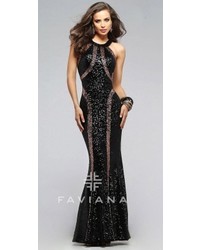 Faviana Shimmer Two Tone Sequin Prom Dress