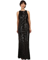 Adrianna Papell Sleeveless Cable Sequin Gown Dress