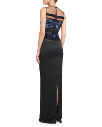 Pamella Roland Sleeveless Gown W Fish Scale Sequins