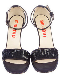 Miu Miu Embellished Sandals