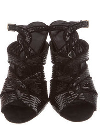 Tom Ford Sequined Cage Sandals