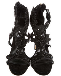 Oscar de la Renta Tatum Sequin Embellished Sandals W Tags