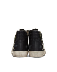 Golden Goose Black Sequin Slide Sneakers