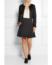 Karl Lagerfeld Harlow Cropped Quilted Sequined Jersey Jacket
