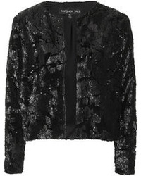 Topshop Tall Velvet Sequin Jacket