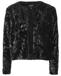 Topshop Velvet Sequin Jacket