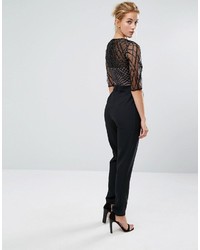 Little Mistress Tailored Jumpsuit With Sequin Bodice