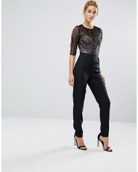 Little Mistress Tailored Jumpsuit With Sequin Bodice
