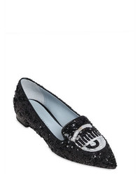 Chiara Ferragni 20mm Sequined Flirting Eyes Loafers