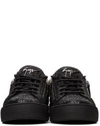 Giuseppe Zanotti Black Glitter Birel Sneakers