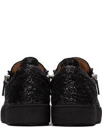 Giuseppe Zanotti Black Glitter Birel Sneakers