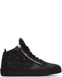 Giuseppe Zanotti Black Glitter Kriss Sneakers