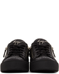Giuseppe Zanotti Black Glitter May London Frankie Sneakers