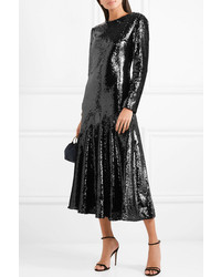 Racil Gilda Sequined Silk Tulle Midi Dress