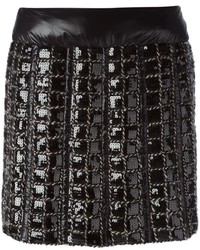 Chanel Vintage Sequined Check Skirt