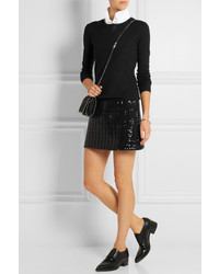 Karl Lagerfeld Harlow Sequined Quilted Jersey Mini Skirt