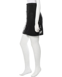 Behnaz Sarafpour Sequin Paneled Mini Skirt