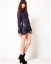 StyleStalker Brigitte Sequin Mini Wrap Skirt