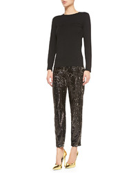 CJ by Cookie Johnson Prominent Sequined Ankle Pants