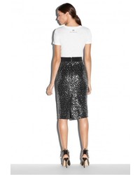 Milly Stretch Sequins Midi Skirt