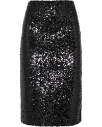 By Malene Birger Poliio Sequined Satin Jersey Pencil Skirt