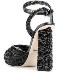 Dolce & Gabbana Sequin Platform Sandals