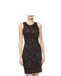 French Connection Sequin Tank Dress Black