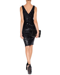 Donna Karan New York Sequined Dress In Black