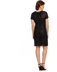 Decode 1.8 Sequined Lace Illusion Sheath Dress