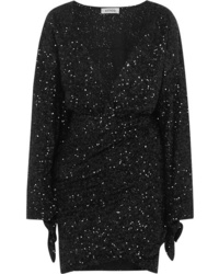 ATTICO Convertible Sequined Tulle Mini Dress