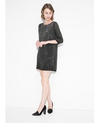 Mango Outlet Outlet Sequin Beaded Dress
