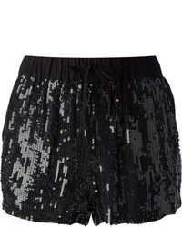 Black Sequin Shorts