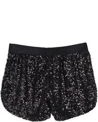 Choies Black Sequin Embellished Shorts