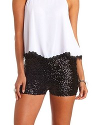 Charlotte Russe High Waisted Sequin Shorts