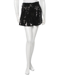 Diane von Furstenberg Silk Sequin Accented Shorts W Tags