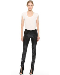 Vera Wang Collection Sequined Skinny Pants