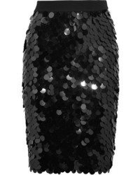 Sonia Rykiel Sequined Wool Skirt Black