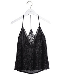 Express Edition Sequined Lace Racerback Cami
