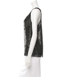 Gryphon Silk Accented Sequin Top