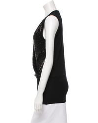 Tory Burch Sleeveless Sequin Accented Top