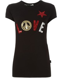 Love Moschino Sequined Love Patch T Shirt